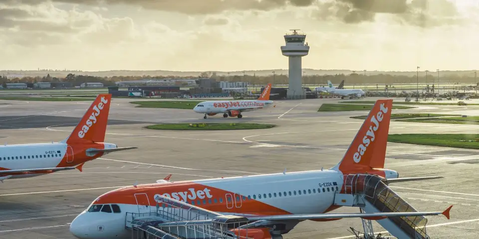 Aircraft at a London airport stand